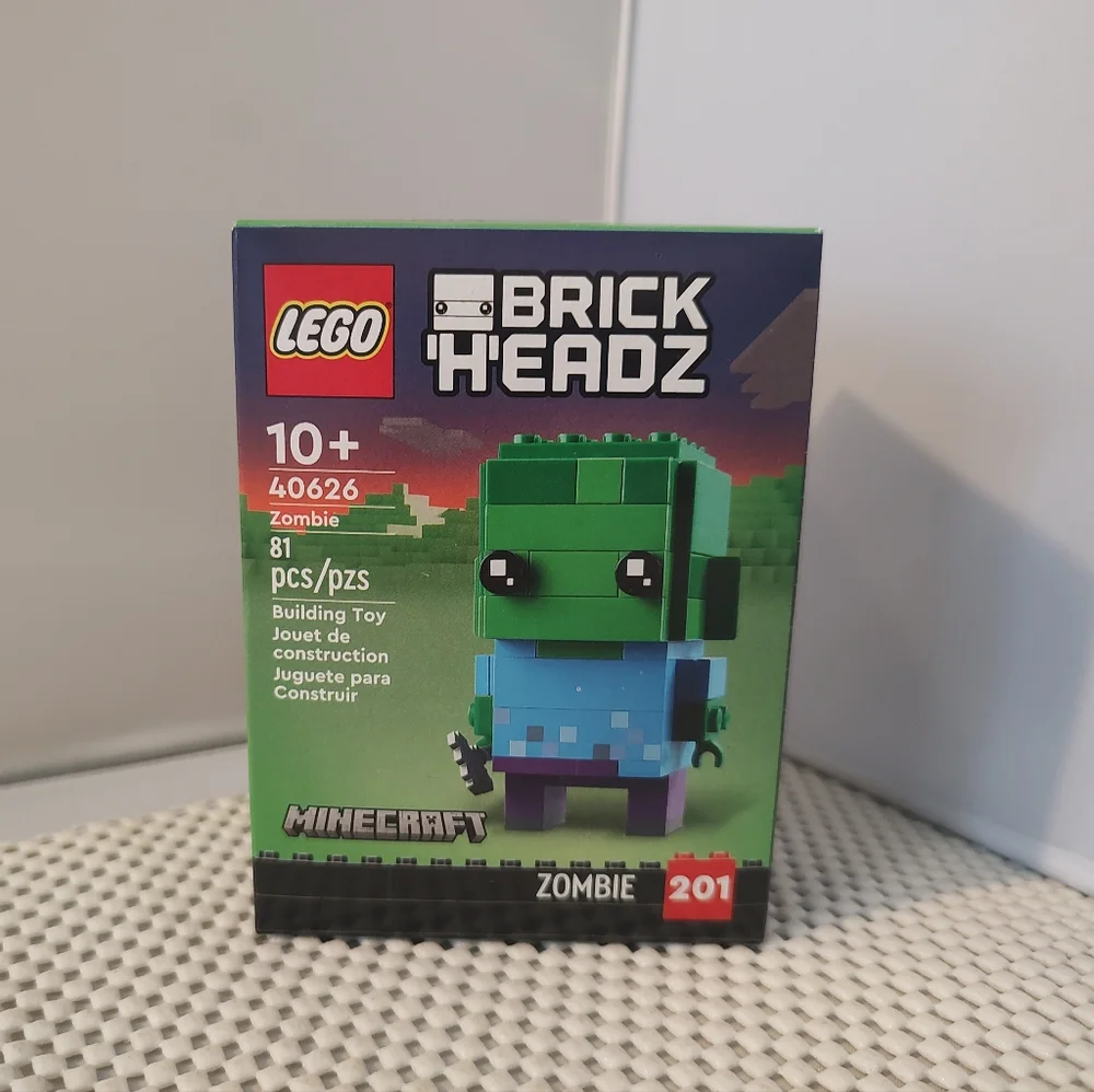 Lego 40626 Zombie #201 Brick Headz Minecraft NWT Building Toy Set